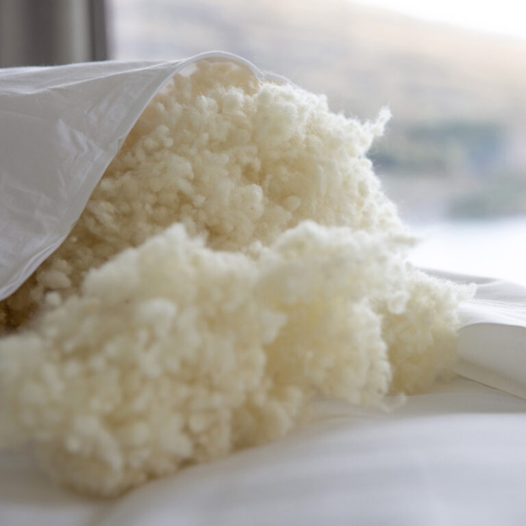 The Wright Wool Pillow Cotton Cover Standard Size Wright Wool